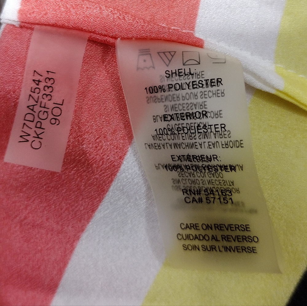 Calvin Klein Striped Multicolor Button Shirt Womens 2X Multicolor Boho Retro Y2K - Picture 8 of 8